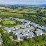 Aerial view of Glasney Village student accommodation at Penryn Campus