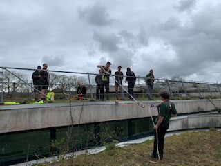 Members of FX Plus receiving rooftop training