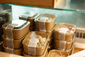 Selection of fresh salads