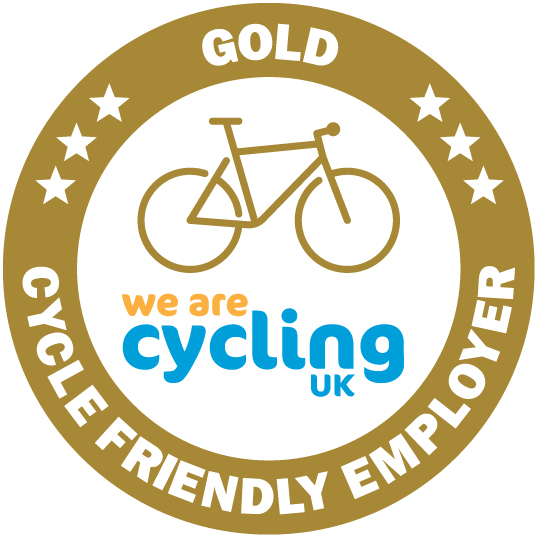Gold Cycle Friendly Employer certification mark administered by Cycling UK.