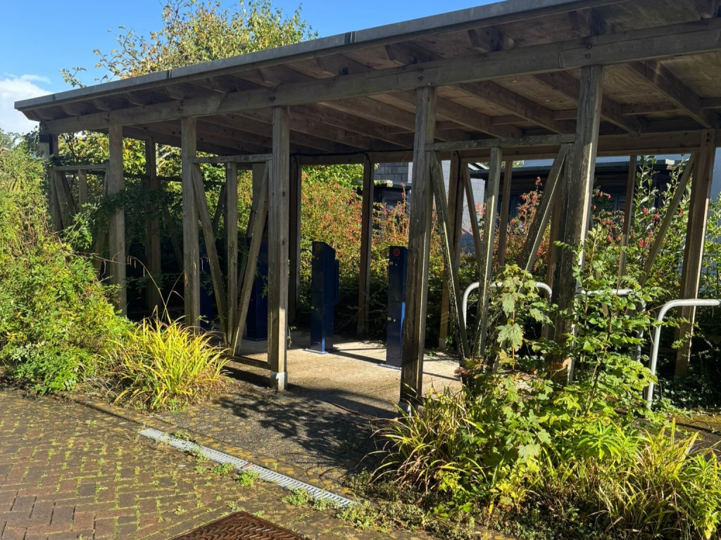 E-Bike charging stands with eight charging lockers available to be used at Glasney Village, outside Glasney View Block E, in the bike store on Penryn campus.