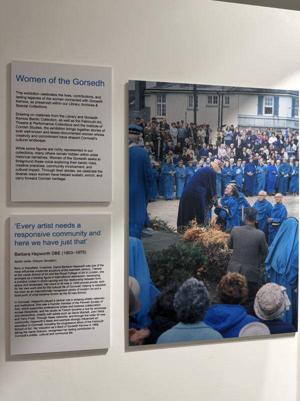 Women of the Gorsedh exhibition at Penryn Campus Library
